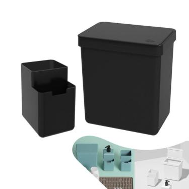 Imagem de Kit Lixeira 2,5L Organizador De Pia Escorredor Talher Bancada Cozinha Single - Coza