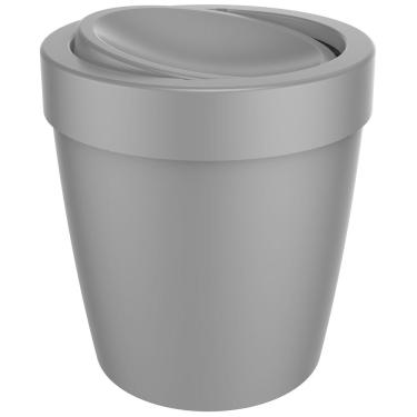 Imagem de Lixeira Tampa Basculante Vitra 5l Cesto Lixo Banheiro Ou Cinza