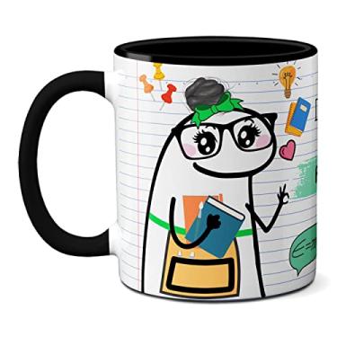 Imagem de Caneca Professora Física Vai Cair Tudo Na Prova Meme Flork (Preta)