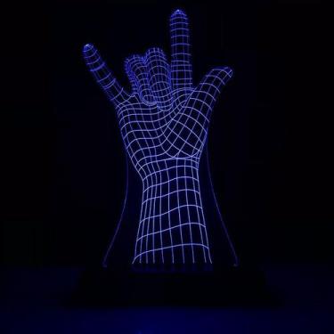 Imagem de Abajur Luminaria Led 3D Mão Homem Aranha Decorativo Quarto - Tecnotron