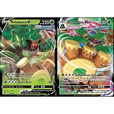 Imagem de Rillaboom V & Vmax - 023/264 Fusion Strike - Pokemon Ultra Rare 2 Card Lot