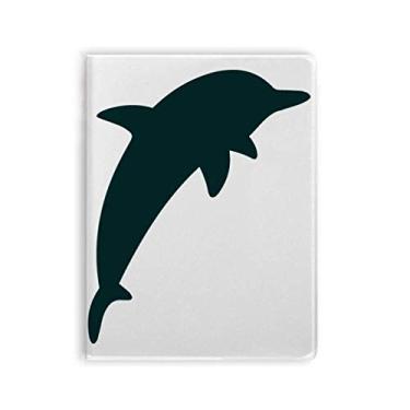 Imagem de Diário de capa macia para caderno de golfinhos Blue Ocean Streamline