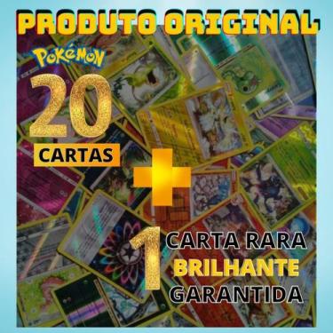 Imagem de 20 Cartas Pokémon + 01 Brilhante Copag Original