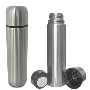 Imagem de Garrafa Térmica de Inox 500 ML Ampola de Inox Botão de Click para Servir Resistente Madri Unitermi (Aço Inoxidável)