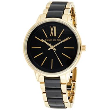 Imagem de Relógio feminino Anne Klein AK/1412BKGB, dourado e preto