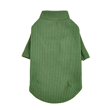 Imagem de Camiseta impressa para animais de estimação vestido respirável para filhotes de natal com capuz para cães pequenos blusa jaqueta de Halloween suéter roupas de cachorro gato verde pequeno