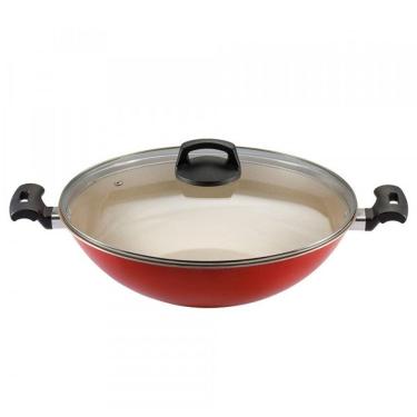 Imagem de Panela Wok 32 Antiaderente Vermelha Premium Panelux