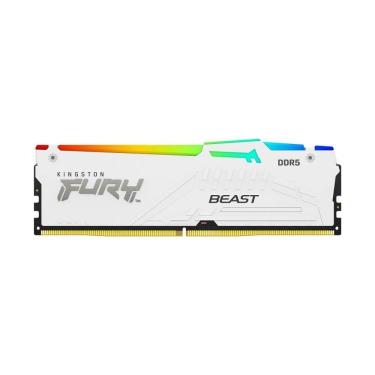 Imagem de Memória 16gb Ddr5 5600 Kingston Fury Beats Cl40 Rgb White Kf556c40bwa16 Branco