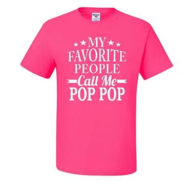 Imagem de Camisetas masculinas Pop Pop My Favorite People are Calling Me, Rosa neon, 4XG