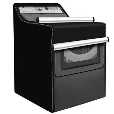 Imagem de ANMINY Capa para máquina de lavar roupa para carga frontal superior, capa de máquina de lavar e secar à prova de poeira à prova de sol resistente ao vento 420D Oxford protetor de máquina de lavar