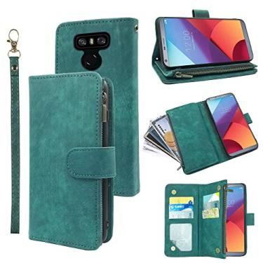 Imagem de Capa carteira compatível com LG G6 e carteira de couro vintage premium com suporte para cartão de crédito, acessórios para celular, capa fólio para LGG6 ThinQ LG6 Thin Q G 6 Plus G6+ 6G VS988 H872