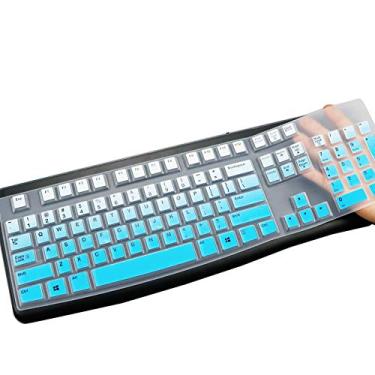 Imagem de MUBUY Capa de teclado e película protetora para Logitech MK120 - película protetora de teclado, layout dos EUA