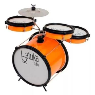 Imagem de Bateria  Batuka  Infantil Baby  Laranja Bumbo 10 Luen