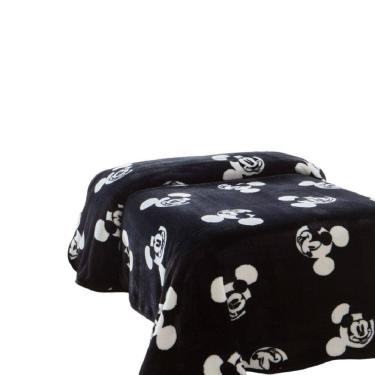 Imagem de Cobertor Raschel Plus Juvenil Disney Mickey 150 cm x 200 cm Preto