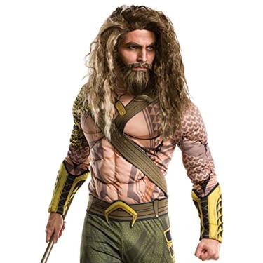 Imagem de Rubie's Costume Co. Barba e peruca masculina Batman V Superman: Dawn of Justice Aquaman, Conforme mostrado., tamanho nico