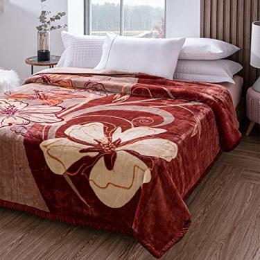 Imagem de Cobertor Casal Antialérgico Raschel Jolitex 1,80x2,20m Polka Tijolo