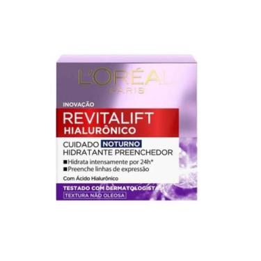 Imagem de Loreal Paris Revitalift Hialuronico Tratamento Noturno Creme Anti-Idad