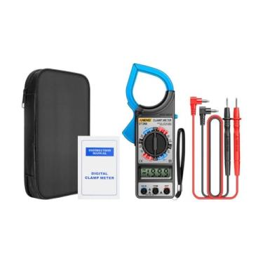 Imagem de YsXoWiui 1999 Contagens Bateria Automotiva Multímetro Elétrico Ferramenta Auto Range Multi Testador Digital Braçadeira Medidor, Azul