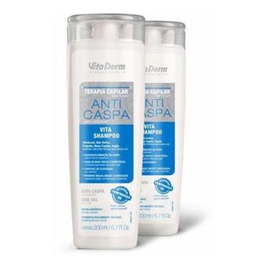 Imagem de Vita Shampoo Anti Caspa Vita Derm Terapia Capilar 2 Itens