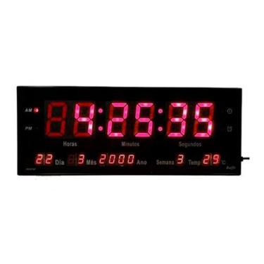 Imagem de Relógio Parede Led Digital Gigante 36Cm Data Temperatura - Mais Divas,