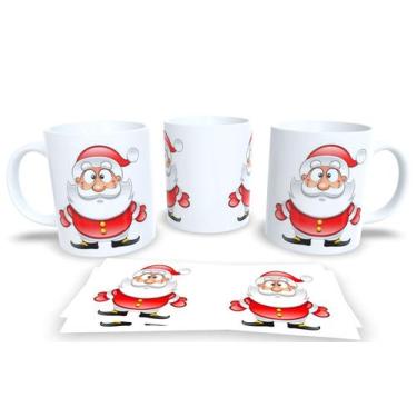 Imagem de Canecas de Porcelana Personalizadas Papai Noel - Estampa Sublimada, Mo