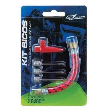 Imagem de Bico De Bomba De Inflar Bico Bola Boia 5 Peças Adaptador Kit - ARTSPOR