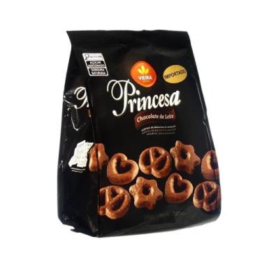 Imagem de Bolacha Biscoito Importado Princesa Coberta Chocolate 200g - Vieira