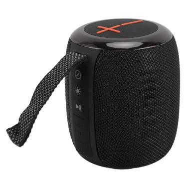Imagem de Alto-falante Portátil Bluetooth, Alto-falante Sem Fio Externo à Prova D'água IPX6 Com Luz RGB, Alto-falante de Alta Potência Com Som Surround (Preto)