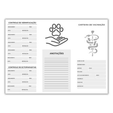 Imagem de Carteira de Vacinação Pet 6 Páginas - 50 uni - Impressões Papaléguas, 