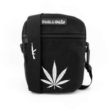 Imagem de Mini Bolsa Lateral Shoulder Bag Pega a Visão Folha Erva - MP Moda Masc