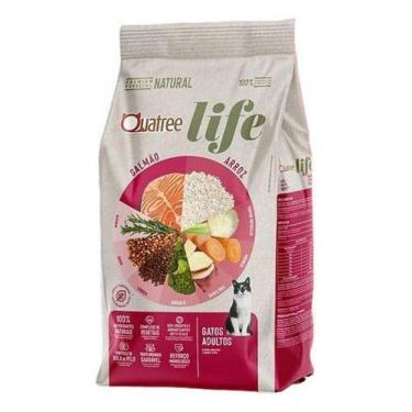 Imagem de Ração Quatree Life Gatos Adultos Sabor Salmão E Arroz 3kg