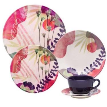 Imagem de Aparelho De Jantar Chá Yard Colorido Floral Oxford 20 Pçs