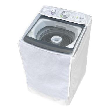 Imagem de Capa Maquina Lavar Consul 13kg 15kg 16kg Ziper Transparente Branca - V