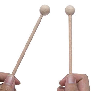 Imagem de Bastões de percussão de martelo de madeira para xilofone, carrilhão, bloco de madeira, glockenspiel e sinos, 20 cm de comprimento