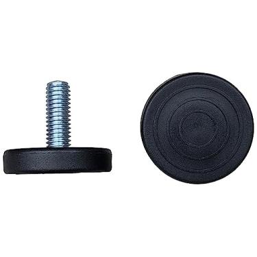Imagem de SINGTAN Niveladores de móveis de base de 3,8 cm sem porca em T, pacote com 4 | Pés de móveis | Pé de ajuste resistente | Pernas de móveis ajustáveis de 2,5 cm, niveladores de mesa, niveladores de