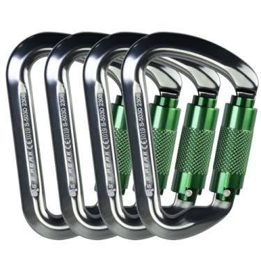 Imagem de S.E.PEAK Sepeak Uiaa Ce 30Kn Mosquetão de Escalada, Mosquetões Profissionais de Alta Resistência com Trava de Torção para Escalada, Montanhismo, Rapel, Camping, Caminhadas, Balanços, Ganchos Grandes D