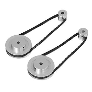 Imagem de Conjunto de Polia de Distribuição, Roda Síncrona de Alumínio de 20/60 Dentes Com Correia, para Entusiastas de Impressoras 3D (Furo de 5 mm / 0,2 pol.)