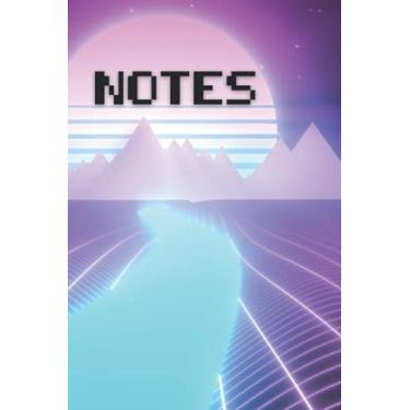 Imagem de Vaporwave Retro Notes: The perfect notebook for any retro, vaporwave, synthwave, 16bit, 8bit gamer fan of nostalgia