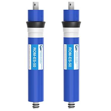 Imagem de Vegebe Filtro de membrana RO 50 GPD 30,5 x 4,6 cm, substituição de elemento de membrana de osmose reversa, cabe sob a pia RO sistema purificador de filtragem de filtro de água potável, pacote com 2