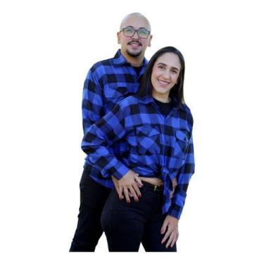 Imagem de Camisa Xadrez Casal Namorados Flanela Mg Longa Festa Junina - Maximus,