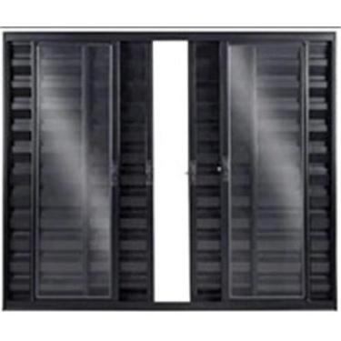 Imagem de Veneziana 6 folhas 1,20 x 1,50 alumínio preto - Alfa Esquadrias, Único