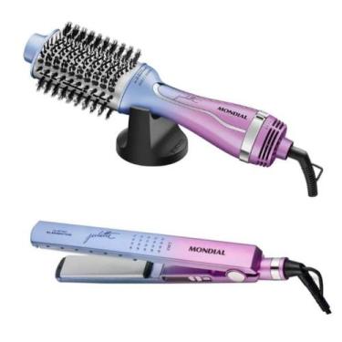 Imagem de Kit Mondial 2 em 1 Escova Secadora de cabelo ES-JU-03 e Prancha P-JU-0