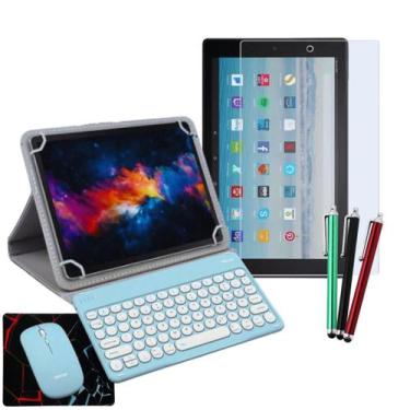 Imagem de Kit Capa Teclado p/ Tablet Fire HD 10 Película de Hidrogel + Caneta To