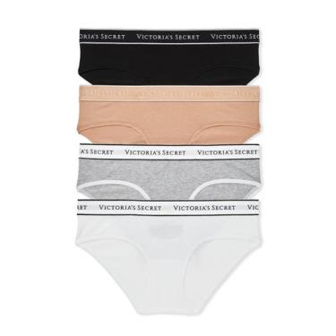 Imagem de Calcinhas Victoria's Secret Cotton Hiphugger - Pacote com 4