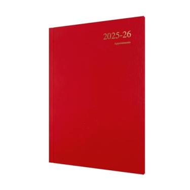 Imagem de Collins Agenda "Essentials" de 12 meses de meio/ano acadêmico, julho de 2025 a julho de 2026, diário de compromissos semanais, capa dura A4, vermelha