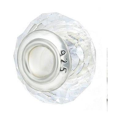 Imagem de Conjunto de 2 Berloques Murano Prata 925 Pedra Branca - JMH Sets