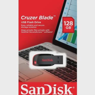Imagem de Pen Drive 128GB Sandisk Cruzer Blade preto/vermelho USB 2.0 flash Drive SDCZ50-128G