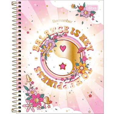 Imagem de Caderno Espiral Colegial 1 Matéria Gypsy 80 Folhas Tilibra Capa Dura
