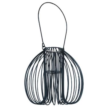 Imagem de Candelabro Castiçal De Metal Preto com 1 Copo de Vidro Para Vela