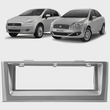 Imagem de Moldura Painel 1 Din Som Rádio Linea 2008 à 2012 Prata